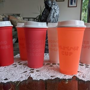 Set of Starbucks Reusable Christmas Cups
